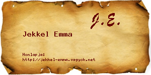 Jekkel Emma névjegykártya